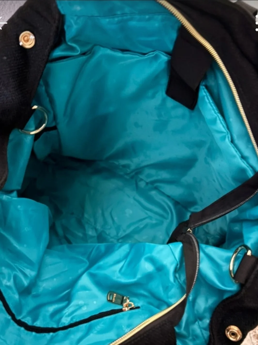 Esvan 3-In-1 Tote Backpack Diaper Bag Black/Beige Water Resistant Insulated New